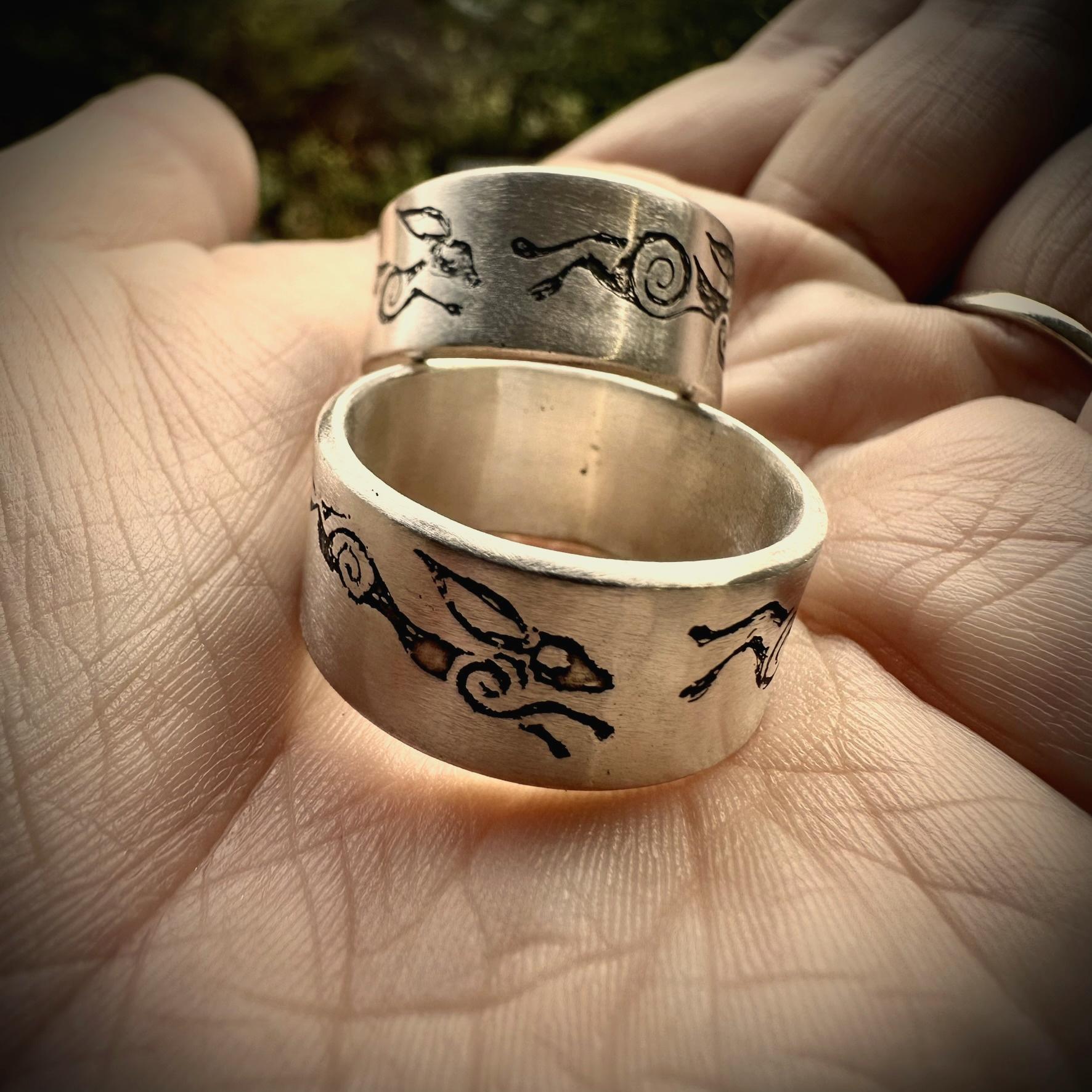 bespoke hare wedding rings